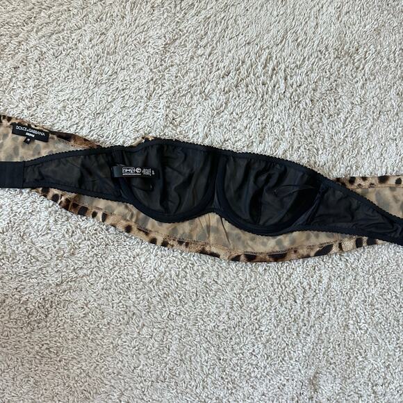 RARE Dolce & Gabbana x SKIMS Silk Leopard Bandeau Size Medium - Picture 7 of 9